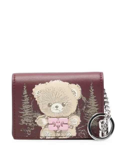 GANNI tarjetero con estampado Bou Teddy