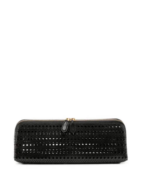 Alaïa Delta clutch in perforated Vienne calfskin