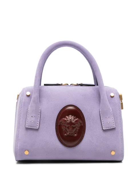 Versace Roomy small suede Boston bag