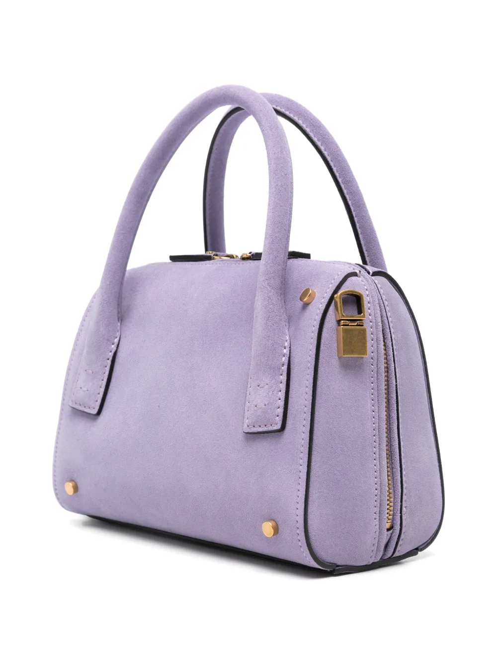 Versace Kleine Roomy Boston suède tas Paars