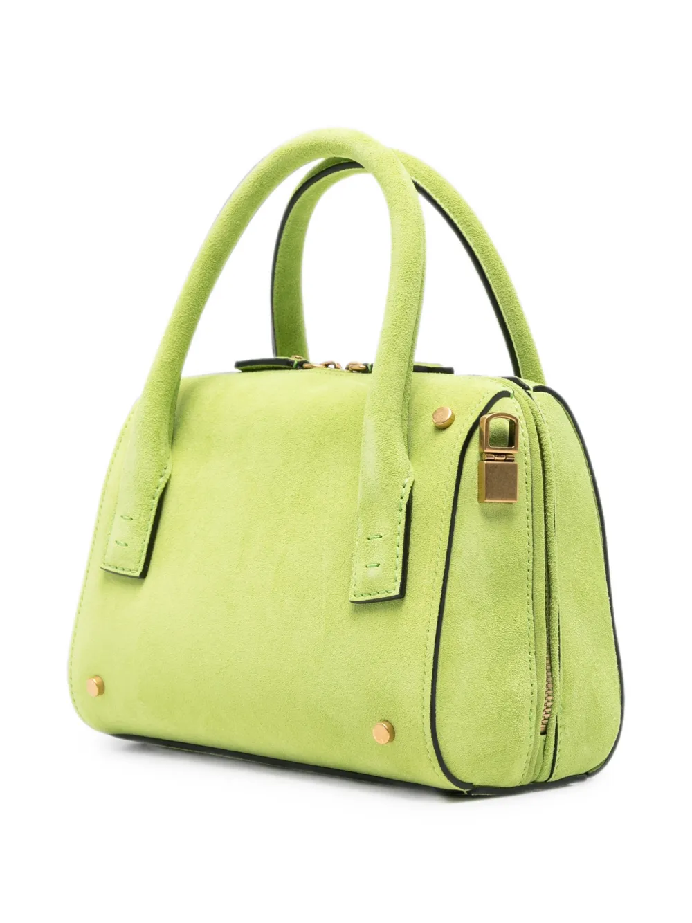 Versace Kleine Roomy Boston suède tas Groen