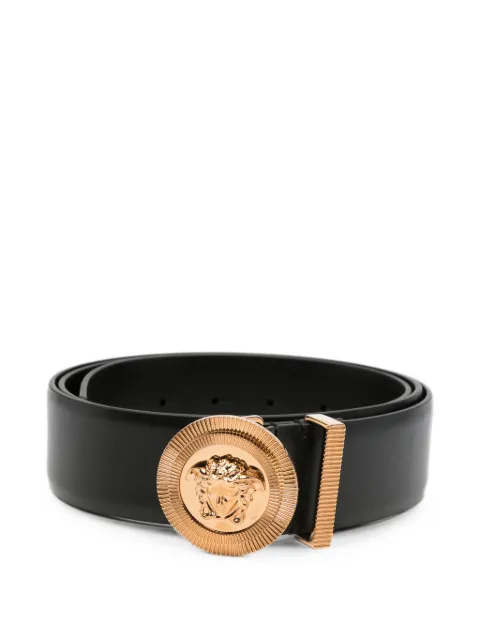 Versace logo-buckle leather belt