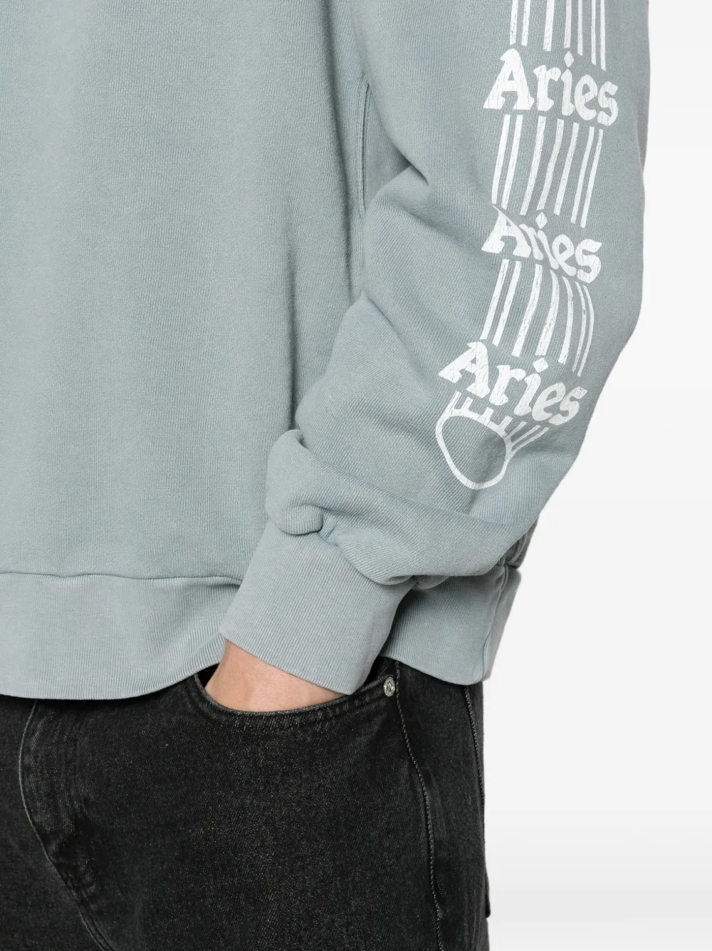 Aries Column hoodie Grijs