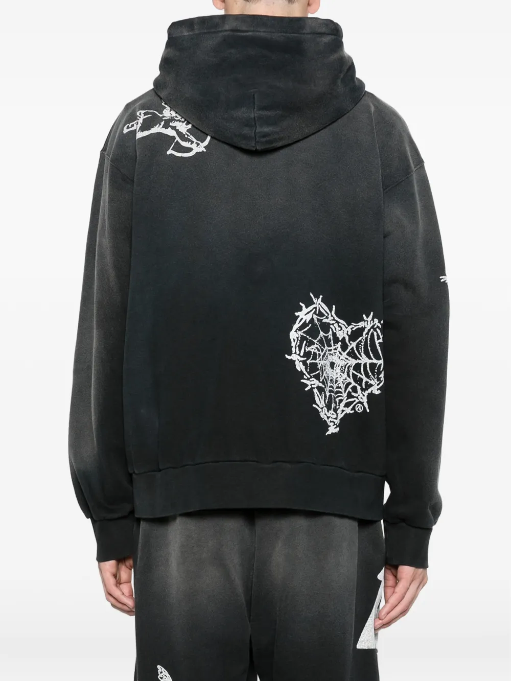 Aries aged Cherub Column hoodie Zwart