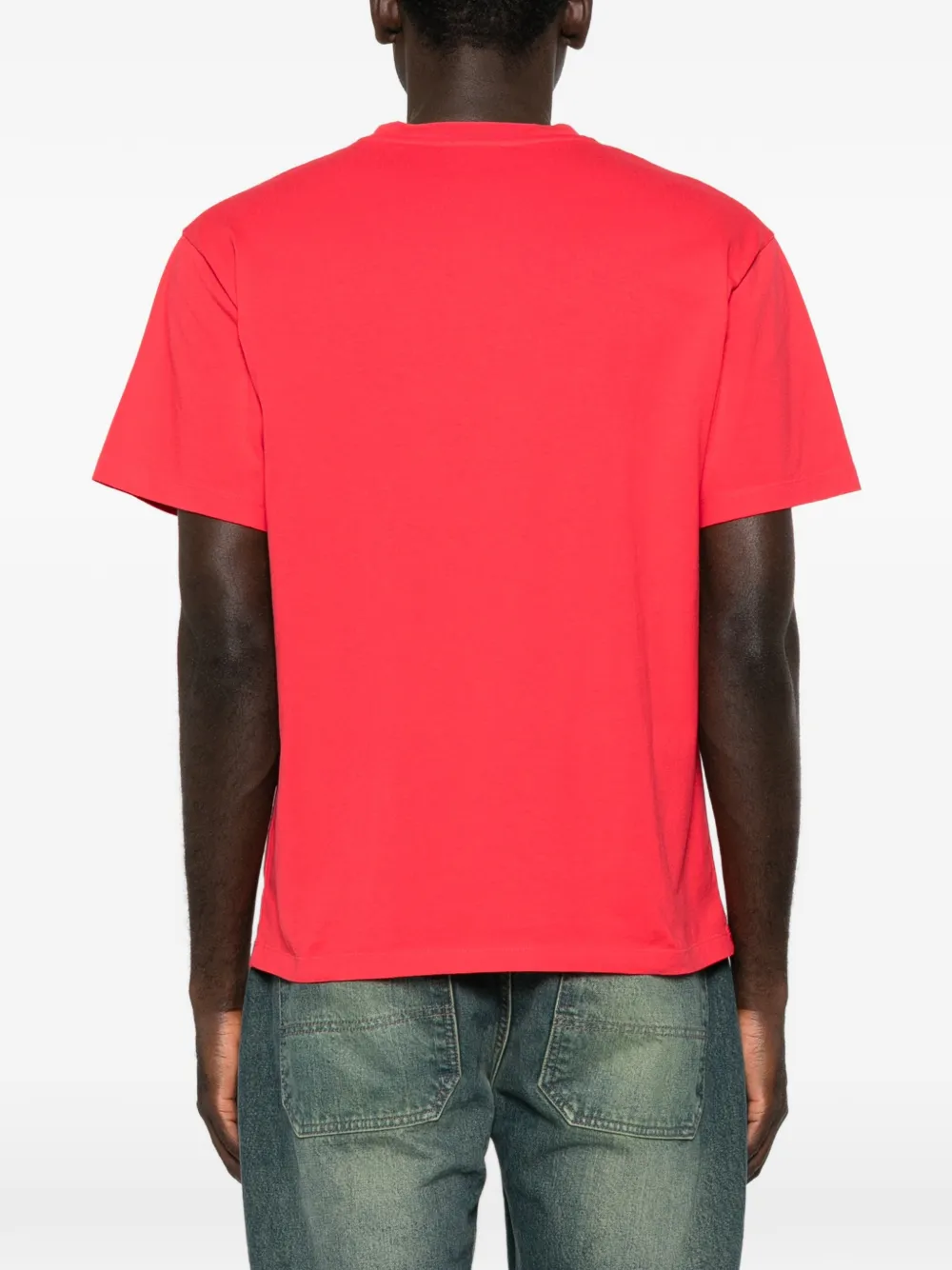 Aries Temple T-shirt met logo-print Rood