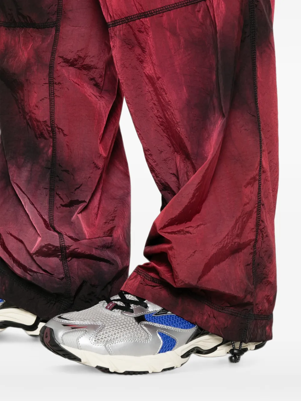 Aries Windbroek met tie-dye-print Rood