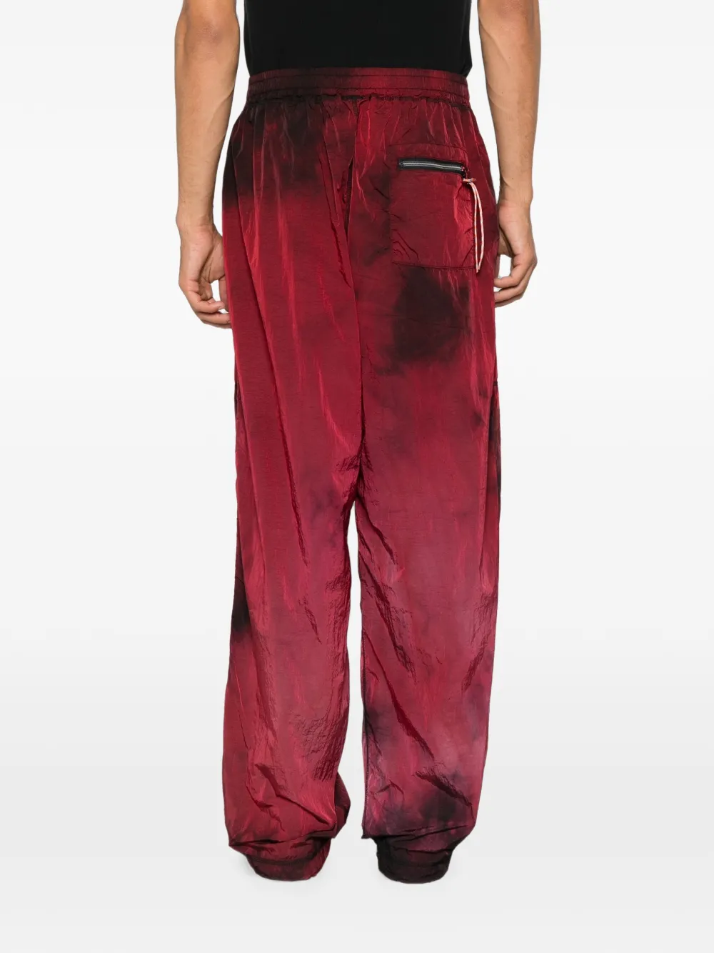Aries Windbroek met tie-dye-print Rood