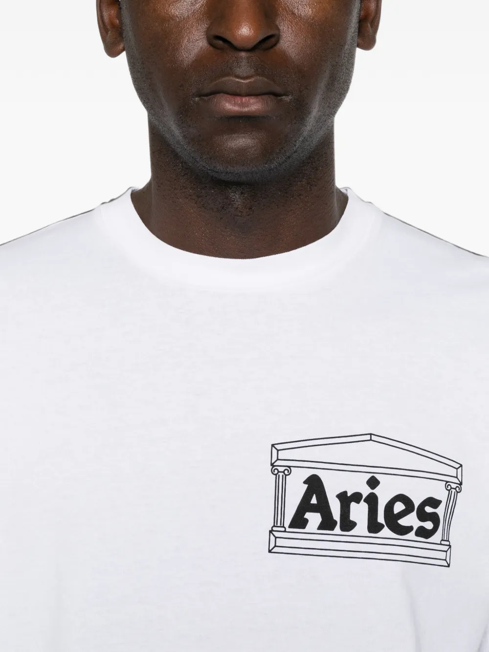 Aries Temple T-shirt met logoprint Wit