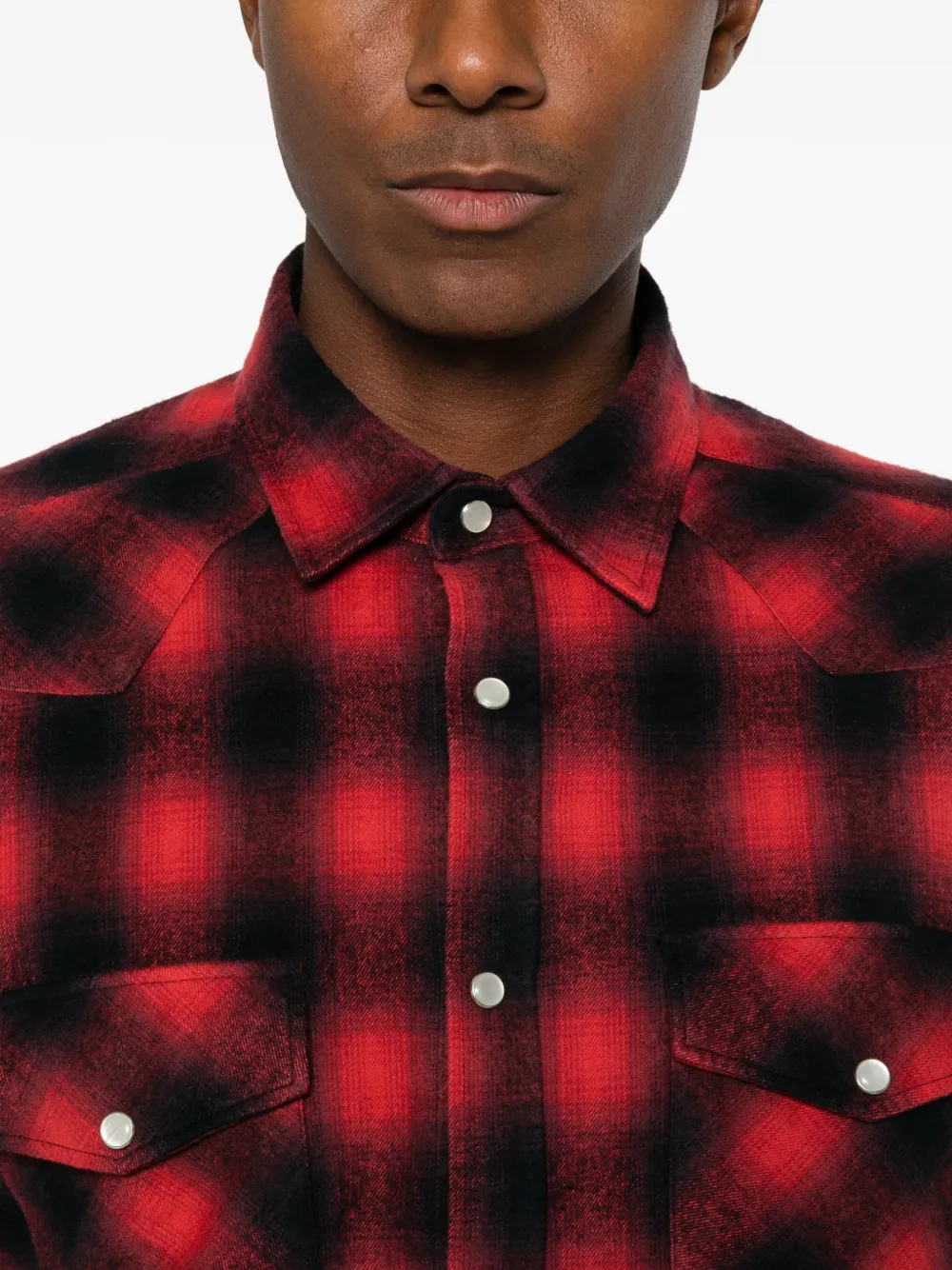Aries Geruit Western overhemd Rood