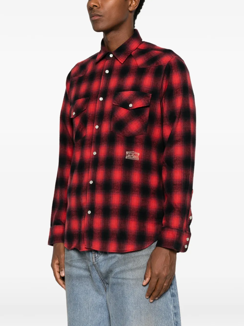 Aries Geruit Western overhemd Rood