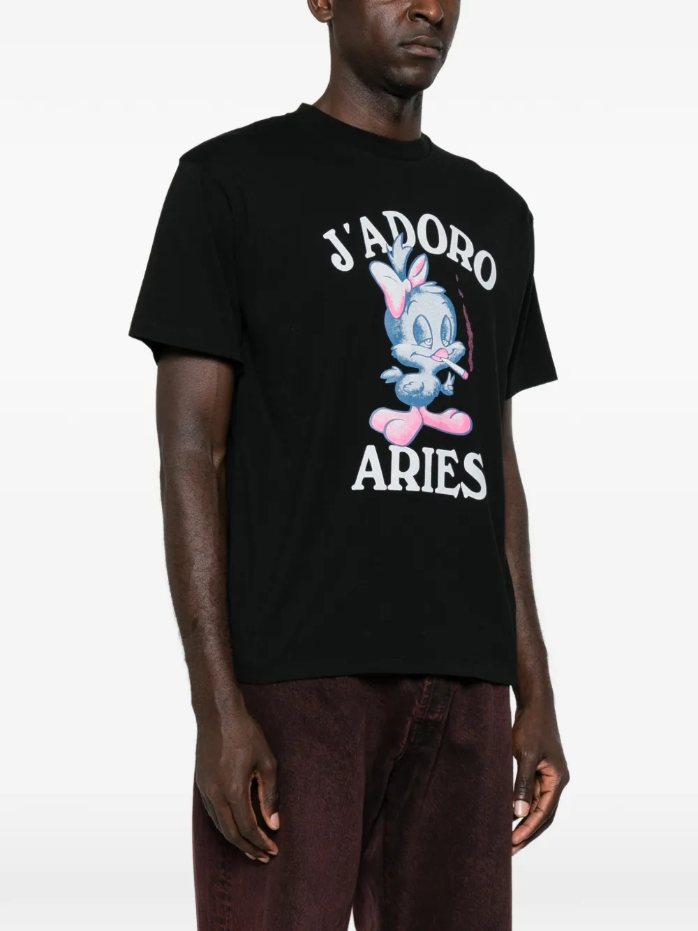 Aries T-shirt met grafische print Zwart