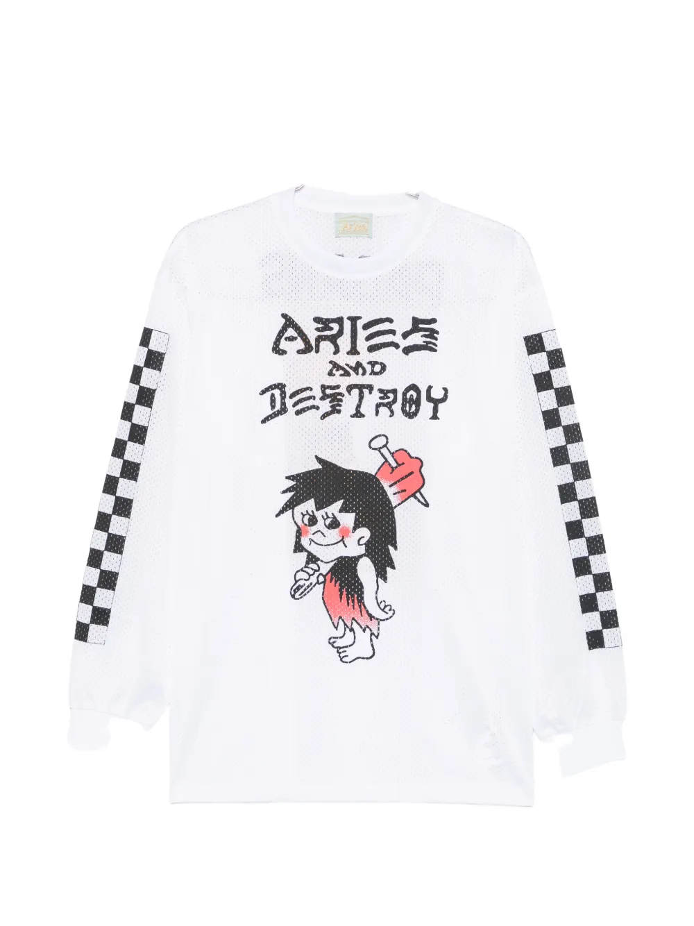 Aries Airtex Graphic-print T-shirt In White
