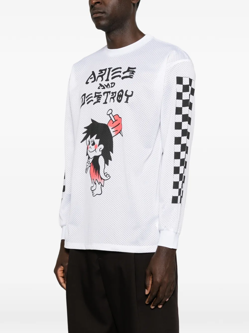 Aries Airtex T-shirt met grafische print Wit