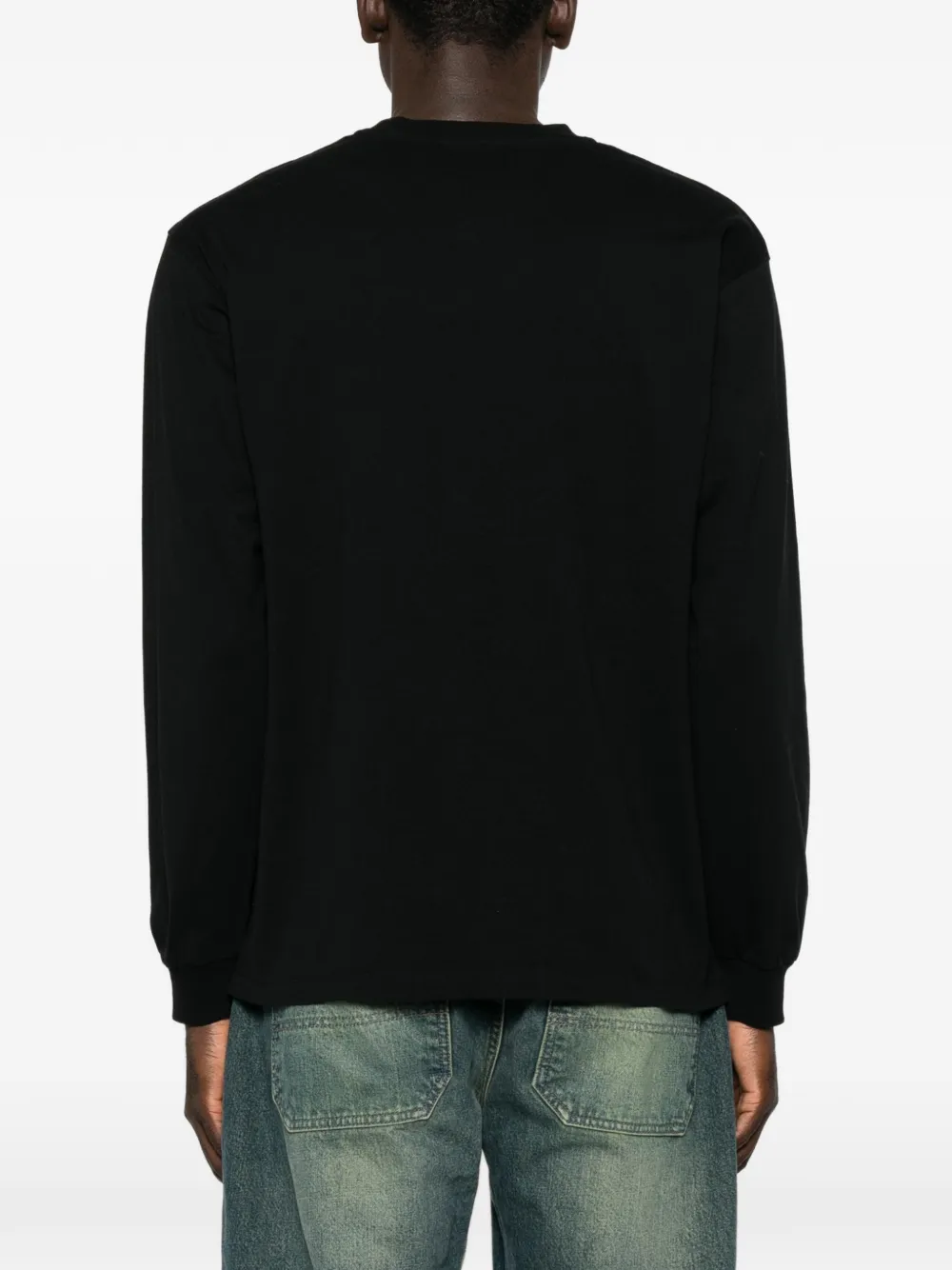 Aries T-shirt met lange mouwen en tekst-print Zwart