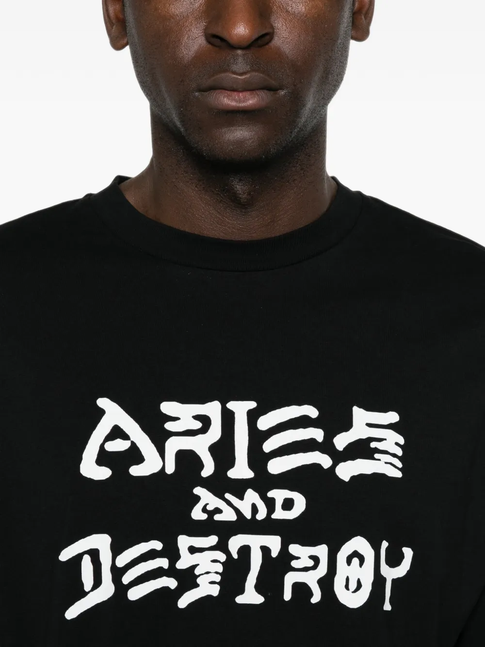 Aries T-shirt met lange mouwen en tekst-print Zwart
