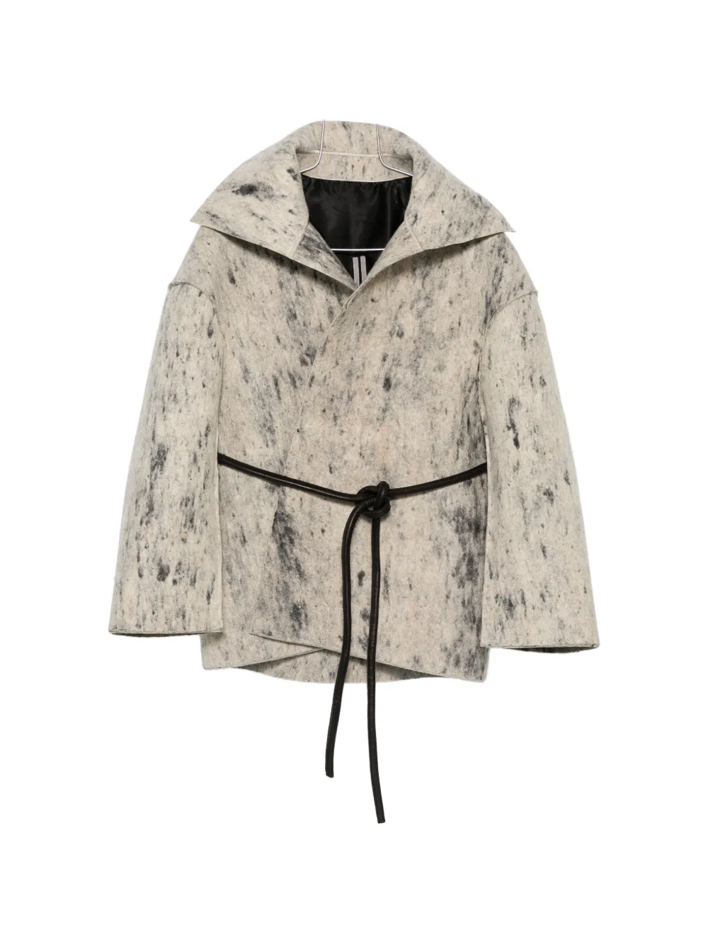 Rick Owens Dracucollar extreme-collar coat - Weiß