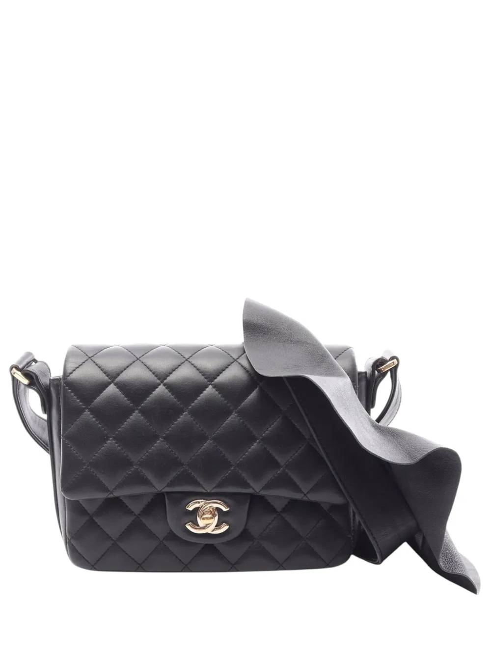 CHANEL Pre-Owned Borsa a tracolla Bolero de Chanel Flap in pelle di vitello trapuntata 2020 - Nero