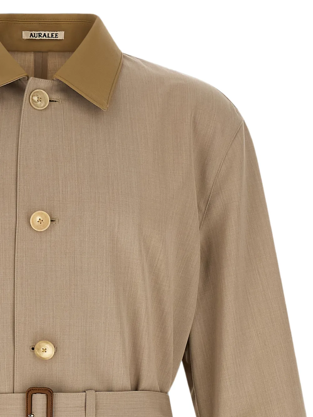 Auralee Belted Coat in Neutrals, view 3