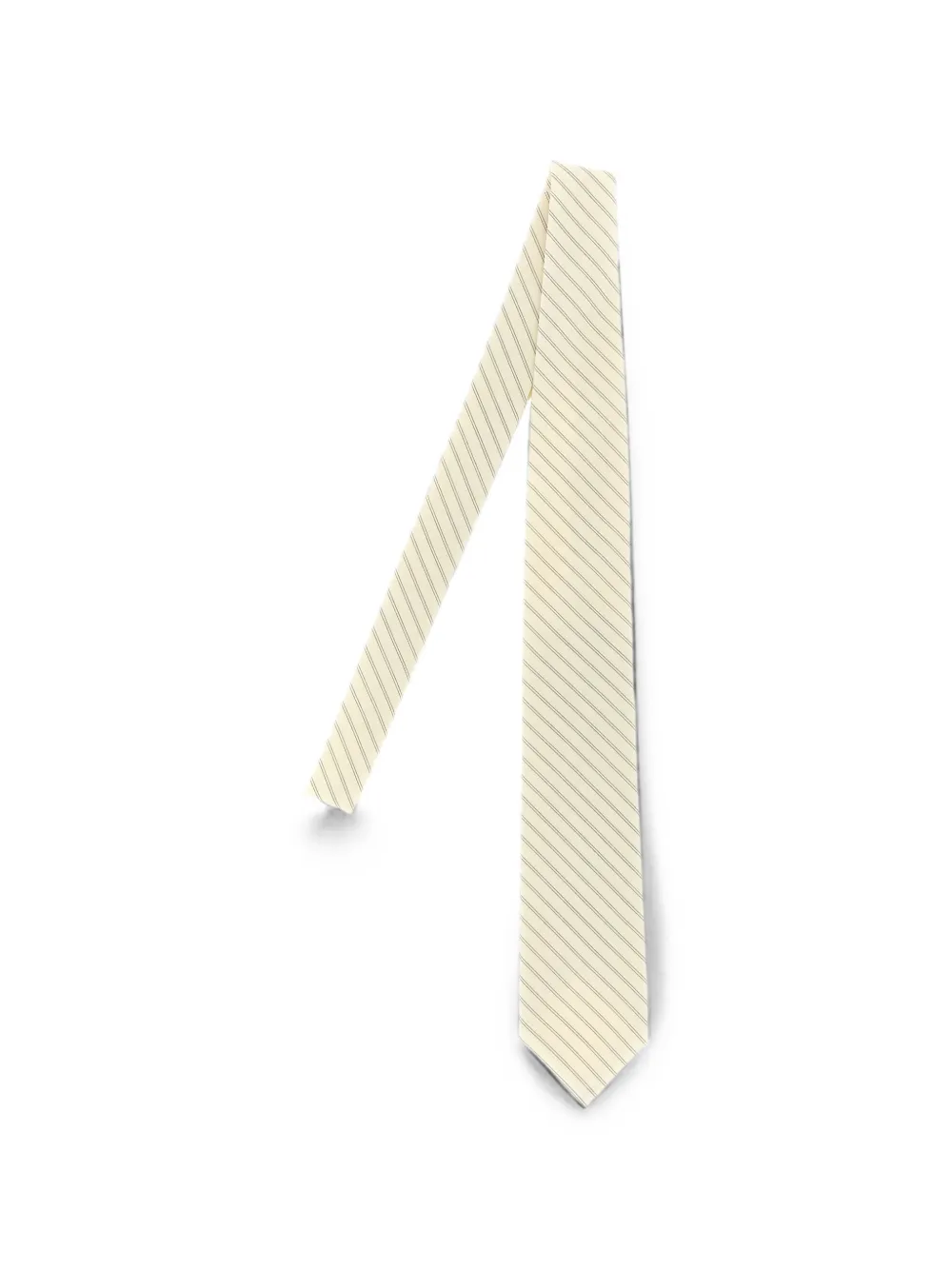 Auralee striped wool-twill tie - Bianco