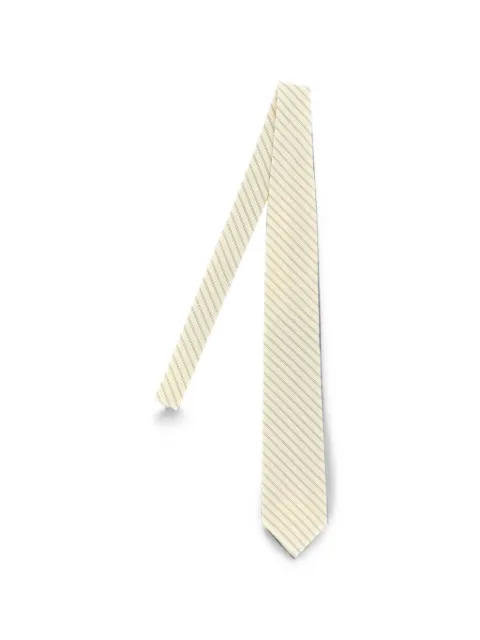 Auralee striped wool-twill tie