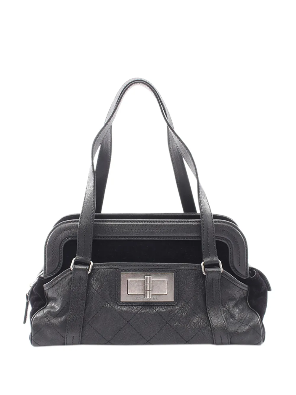 CHANEL Pre-Owned Borsa a spalla Reissue 2.55 grande in pelle Caviar 2006-2008 - Nero