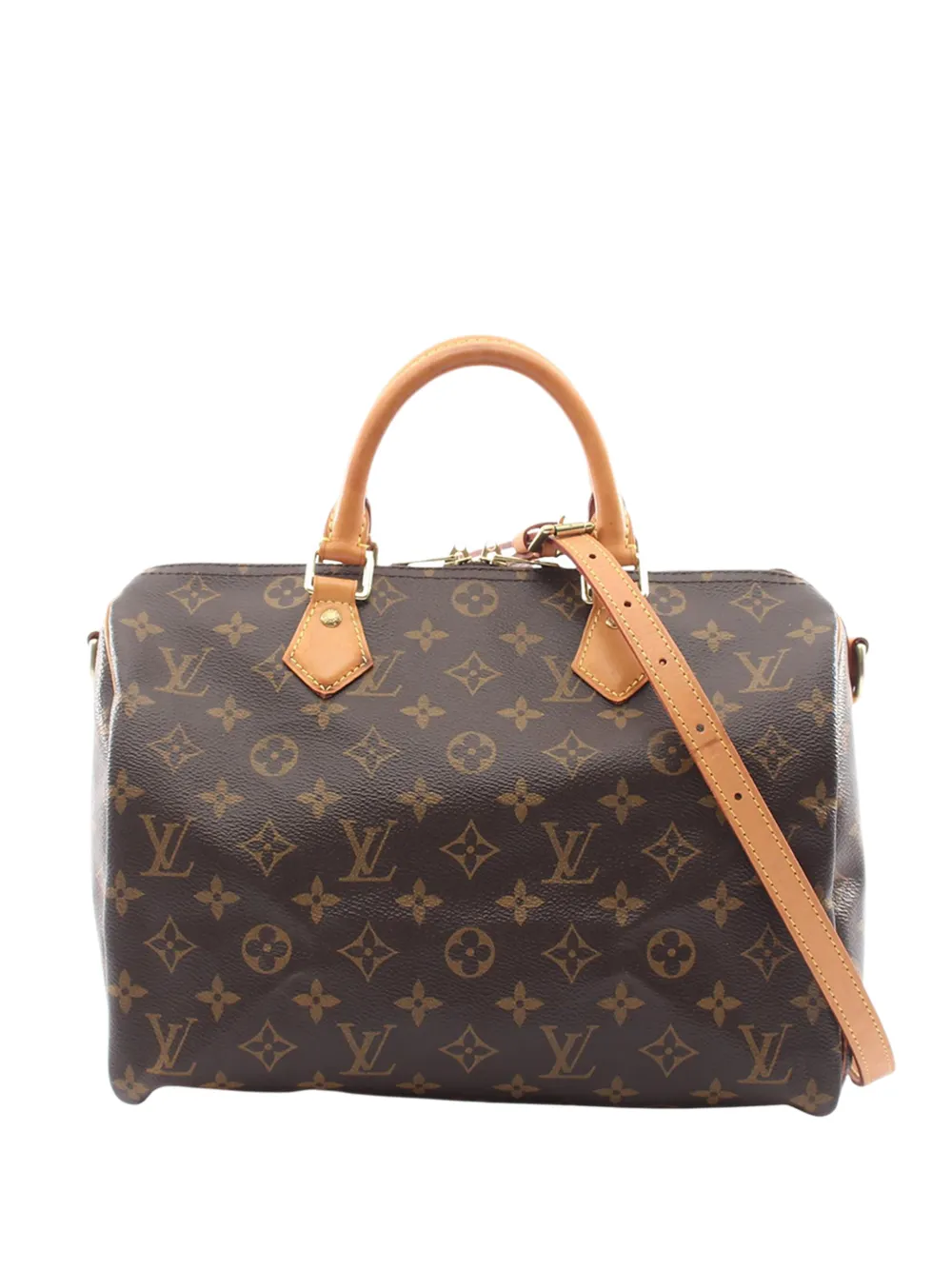 Louis Vuitton Pre-Owned Borsa Boston Speedy Bandouliere 30 con monogramma 2016 - Marrone