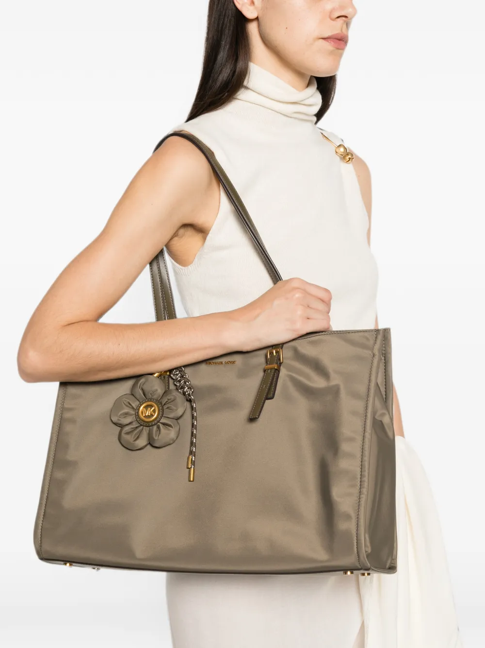 Michael Kors flower-charm tote bag Grijs