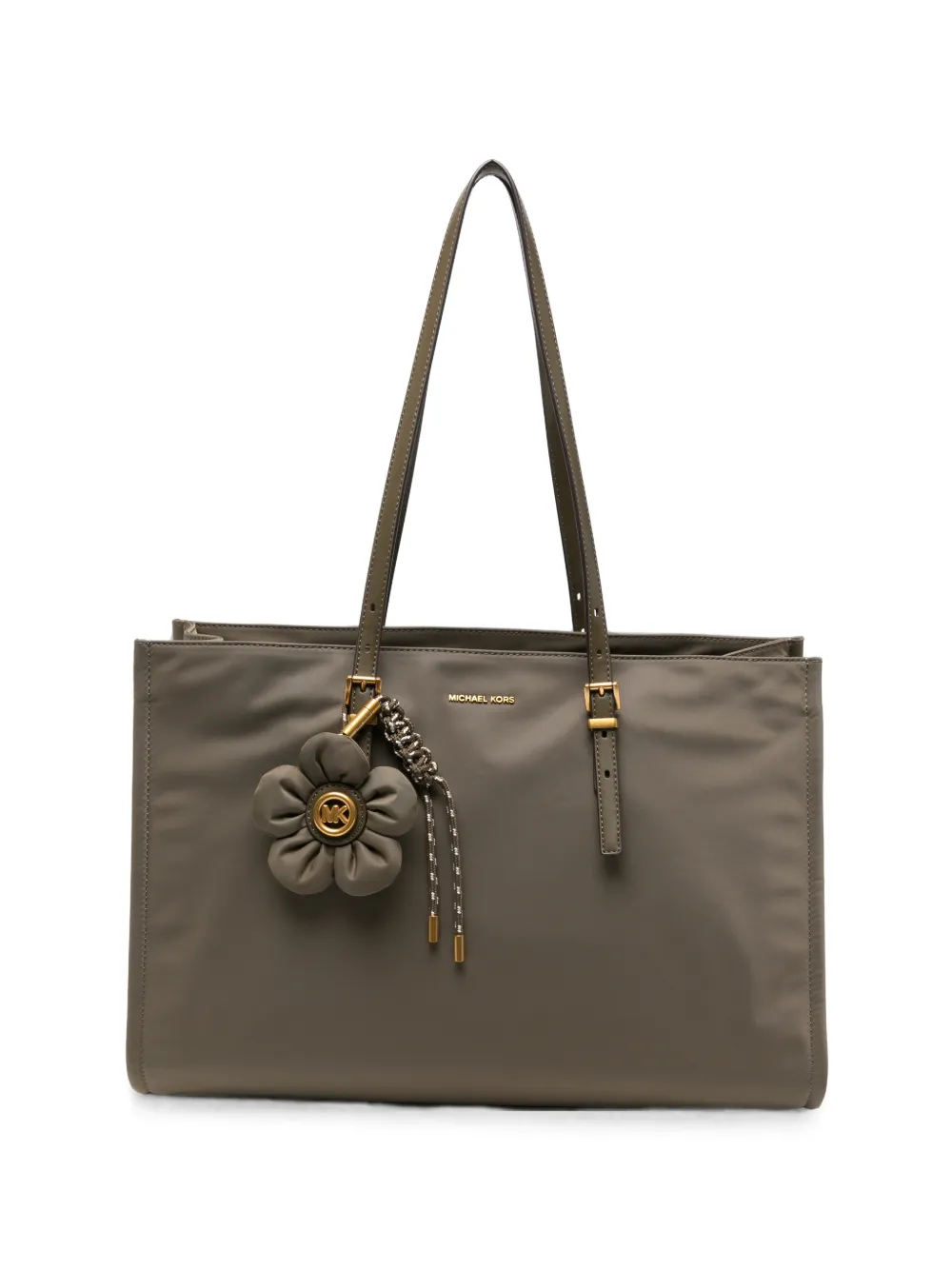 Michael Kors flower-charm logo-plaque tote bag Zwart