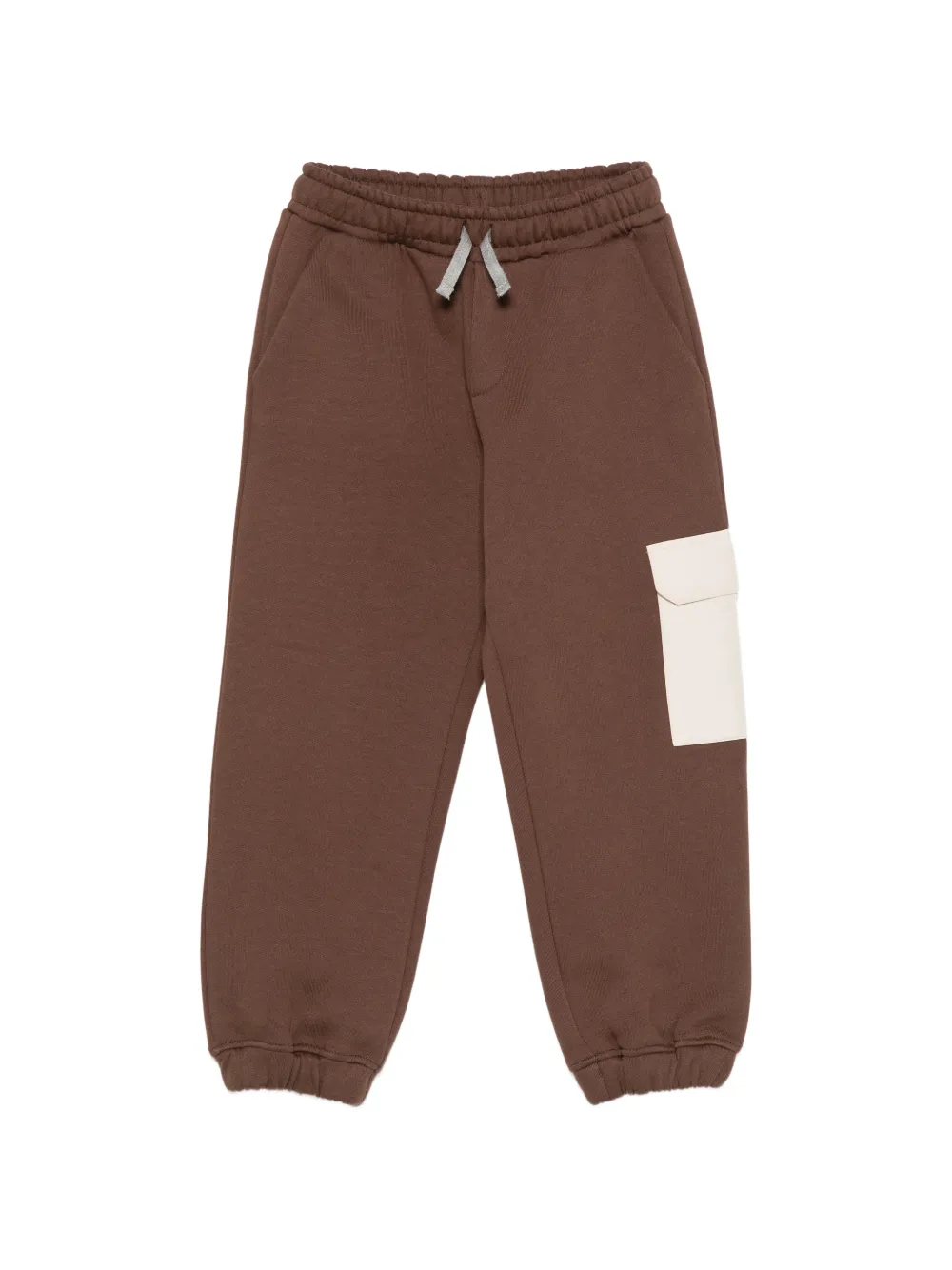 Eleventy Kids contrast-pocket track pants - Marrone