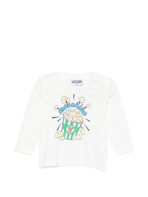 Moschino Kids popcorn-print long-sleeve T-shirt