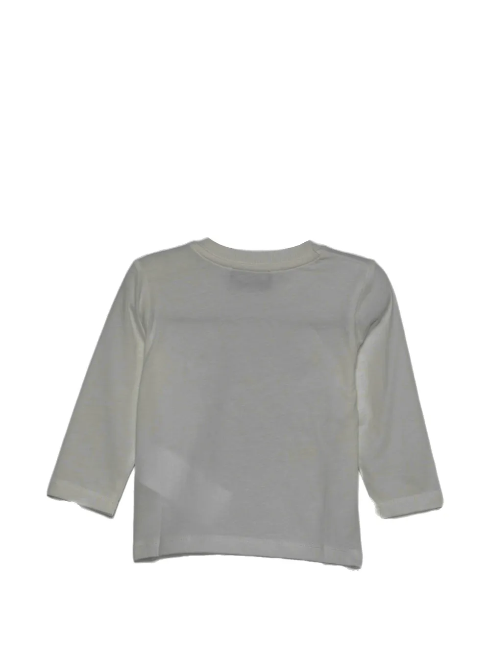 Moschino Kids T-shirt met popcornprint en lange mouwen Wit