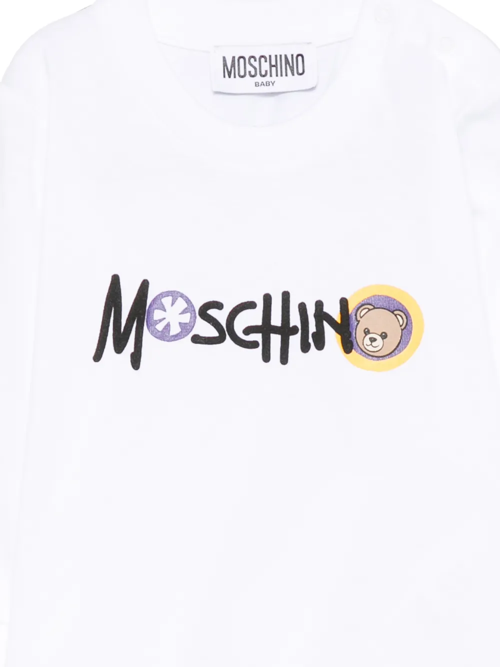 Moschino Kids T-shirt met teddybeerprint Wit