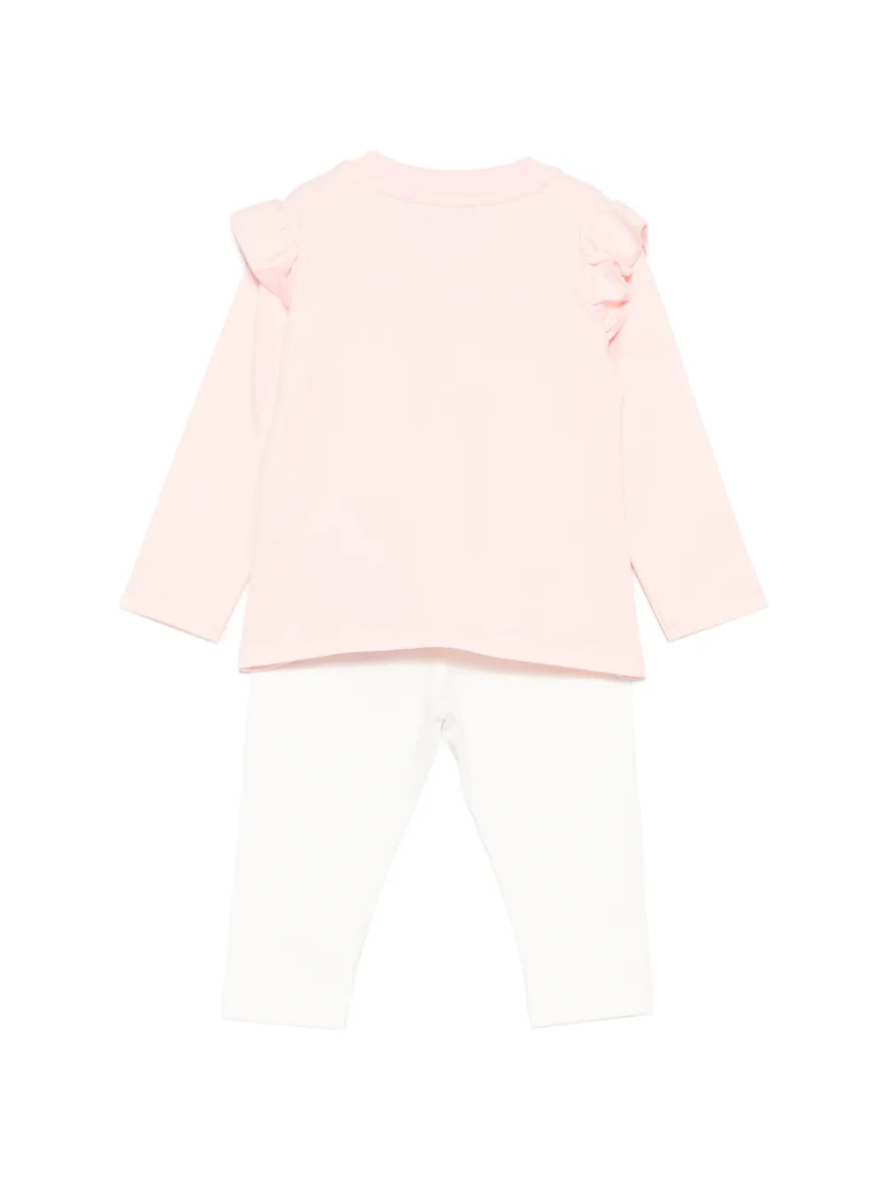 Moschino Kids Teddy Bear romperset met ruches Roze