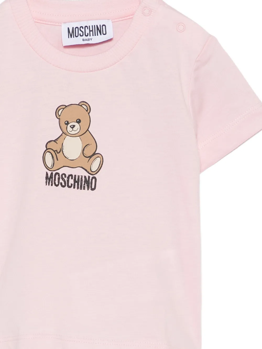 Moschino Kids T-shirt met logoprint Roze