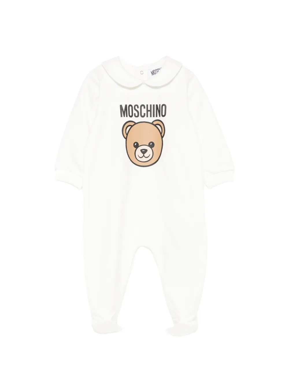 Moschino Kids Teddy Bear cotton pajama - Bianco