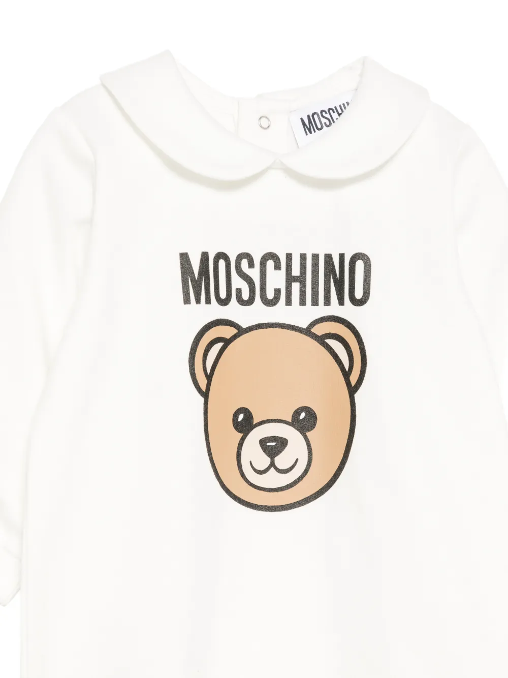 Moschino Kids Katoenen pyjama met teddybeerprint Wit