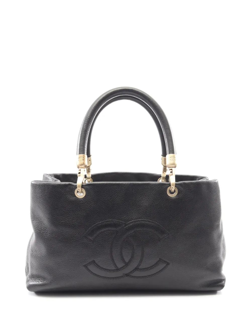 CHANEL Pre-Owned Borsa a mano CC in pelle Caviar 2003-2004 - Nero