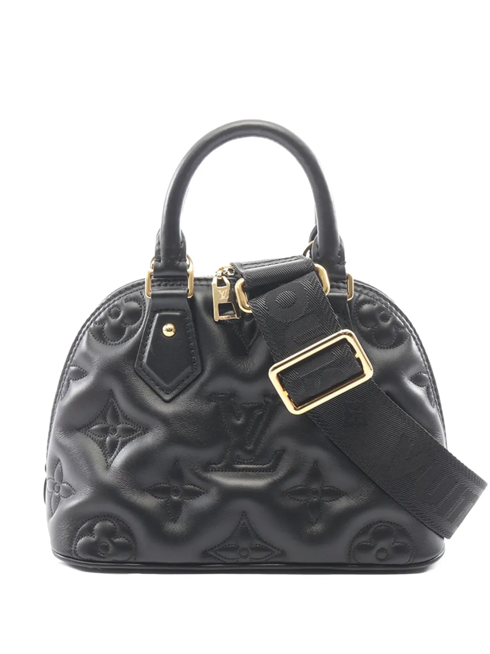 Louis Vuitton Pre-Owned Borsa a tracolla Bubblegram Alma BB in pelle di vitello con monogramma 2021-2026 - Nero