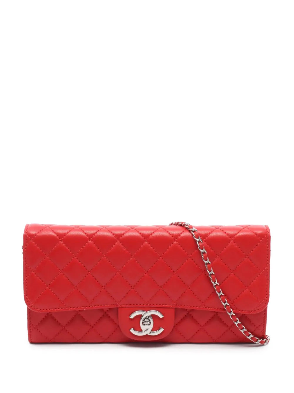 CHANEL Pre-Owned Borsa a tracolla CC in pelle di agnello trapuntata 2011 - Rosso