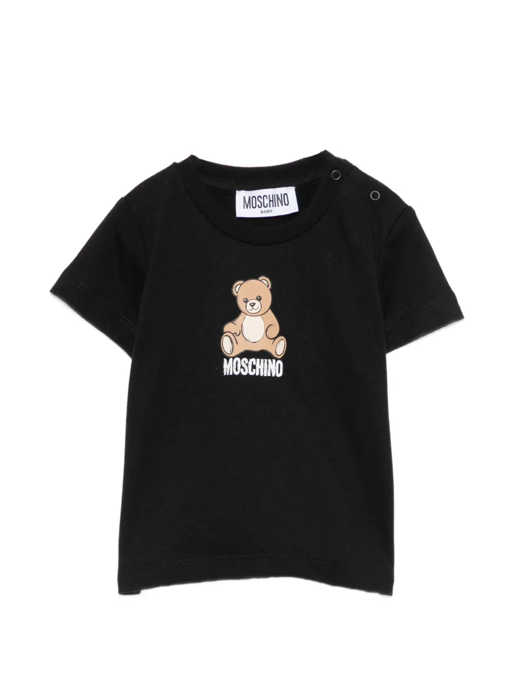 Moschino Kids Teddy Bear logo-print T-shirt - Schwarz