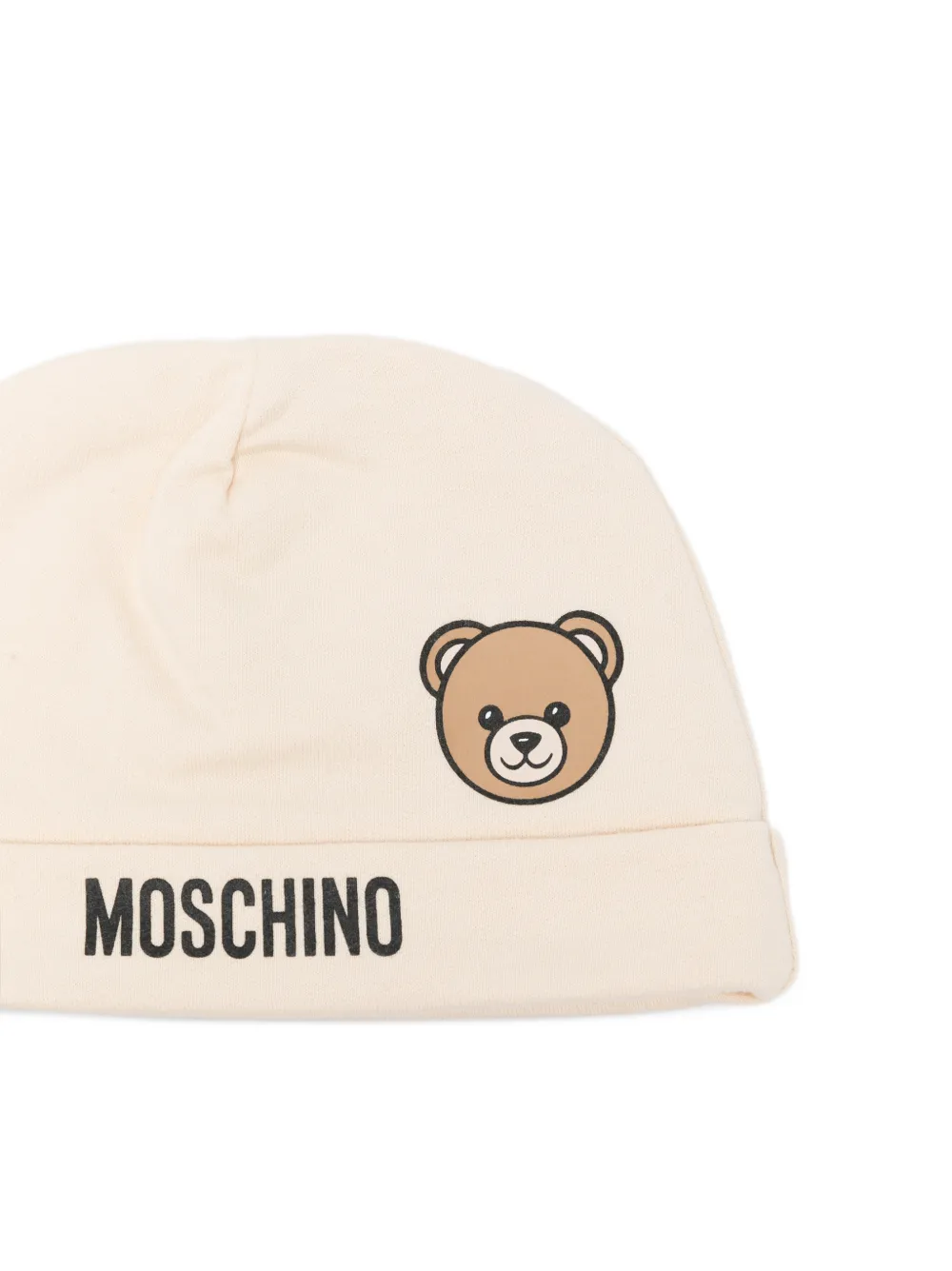 Moschino Kids Teddy Bear muts met logo-print Beige