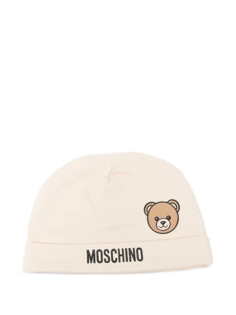Moschino Kids bonnet à logo Teddy Bear imprimé en coton