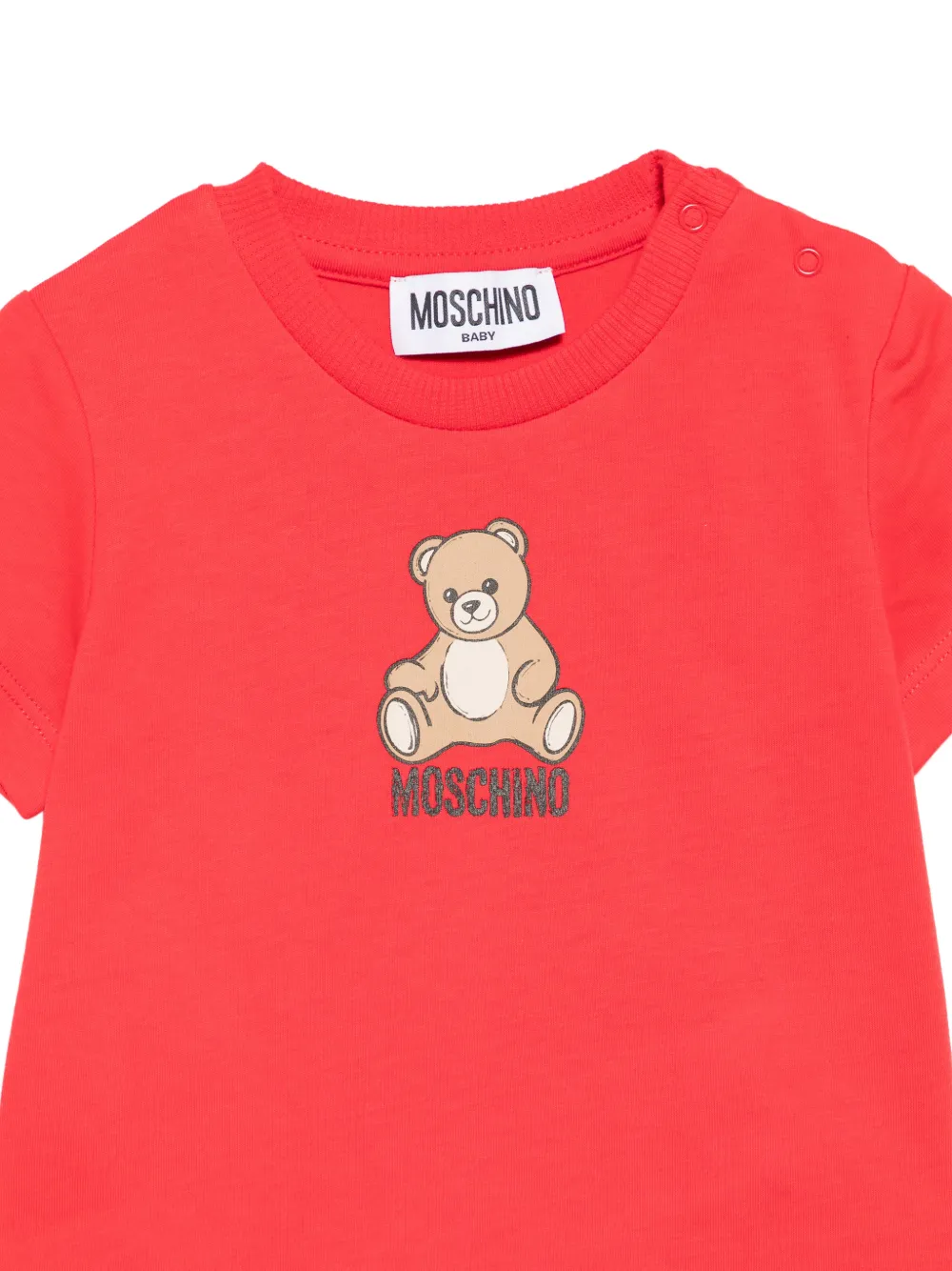Moschino Kids T-shirt met teddybeerprint Rood