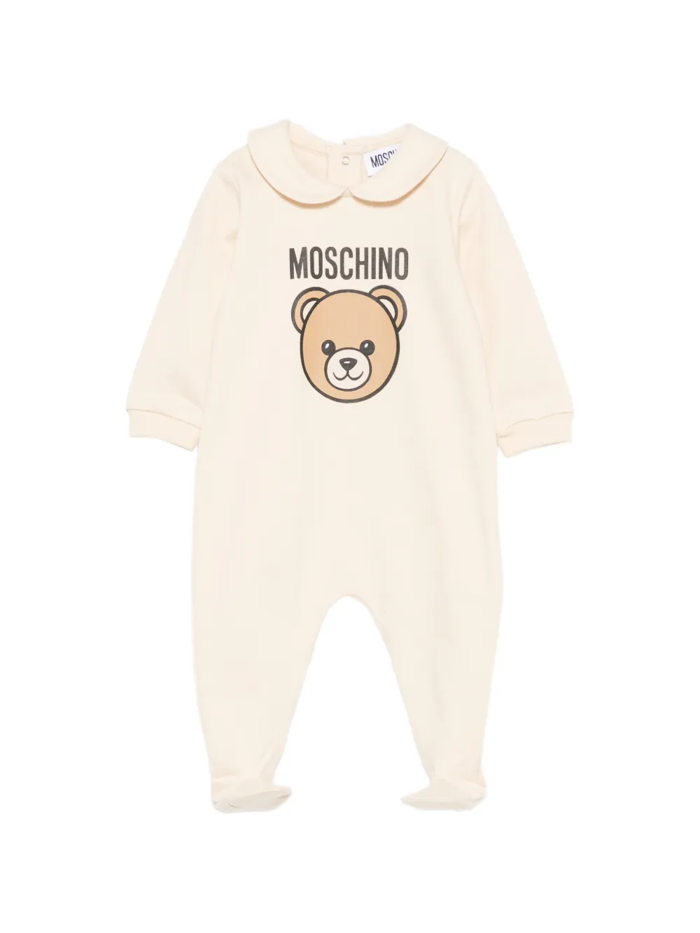 Moschino Kids Teddy Bear logo-print cotton pajama - Toni neutri