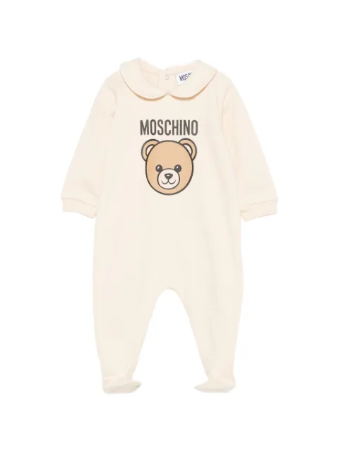Moschino Kids Teddy Bear logo-print cotton pajama