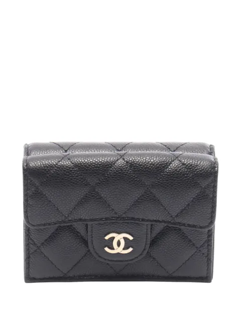 CHANEL Pre-Owned 2021-2026 CC Quilted Caviar Flap Wallet small wallets