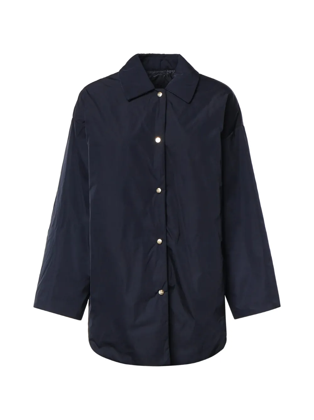 Max Mara collared press-stud coat - Blu