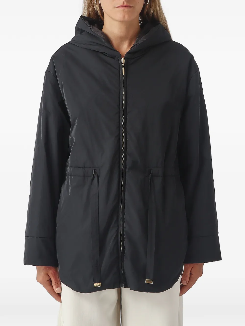 Max Mara Parka The Cube con coulisse - Nero