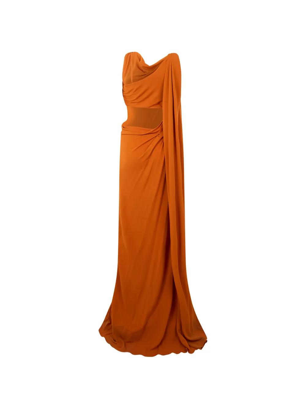 Alberta Ferretti Gedrapeerde mini-jurk Oranje