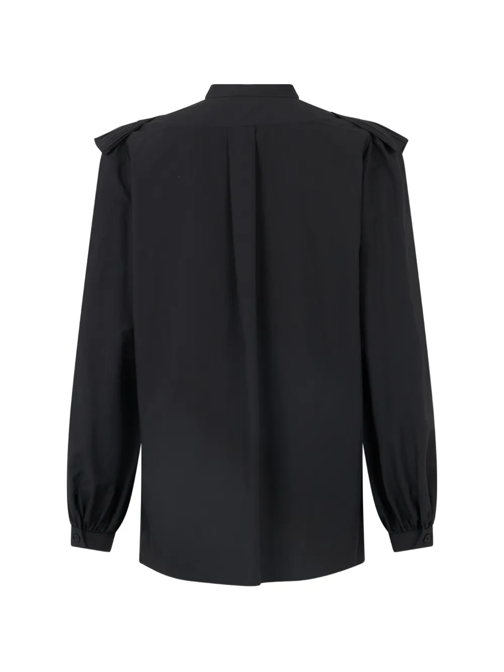 Alberta Ferretti Blouse met kanten vlak en ruches Zwart